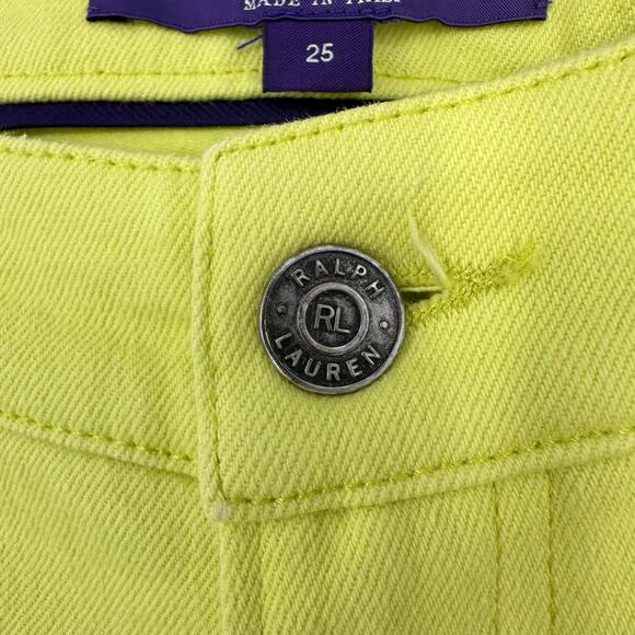 Ralph Lauren Purple Label Women's 160 Slim Leg Denim Jeans Size 25 Yellow Preppy - Picture 10 of 16